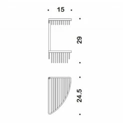 Complementi Double Corner Basket -UK Bathroom Products Sales Store ACOBA021 4