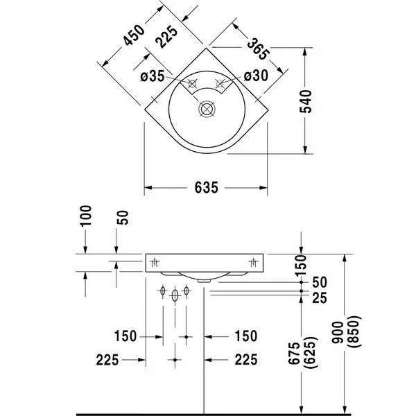 Duravit Architec Corner Basin 5 Duravit Architec Corner Basin - Image 3