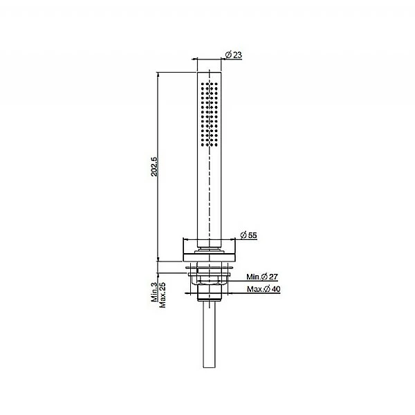 C.P. Hart Spillo Baton Deck Mounted Handshower Set 4 C.P. Hart Spillo Baton Deck Mounted Handshower Set - Image 2