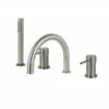 C.P. Hart Spillo Steel Four Hole Bath Mixer With 232mm Spout & Handshower 1 C.P. Hart Spillo Steel Four Hole Bath Mixer With 232mm Spout & Handshower -UK Bathroom Products Sales Store CPHSP3074SS