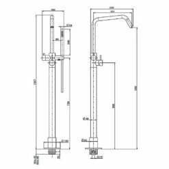 C.P. Hart Spillo Steel Floor Standing Bath Shower Mixer 5 C.P. Hart Spillo Steel Floor Standing Bath Shower Mixer -UK Bathroom Products Sales Store CPHSP3084PV2SS 4