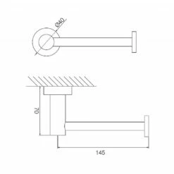 C.P. Hart Spillo Toilet Roll Holder -UK Bathroom Products Sales Store CPHSPTRHCP 4