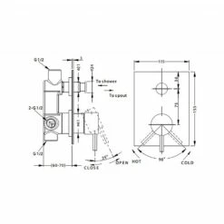 Crosswater Kai Lever Manual Shower Valve With Diverter -UK Bathroom Products Sales Store CRKL0005RC 4