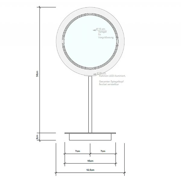 Decor Walther Round Cosmetic Mirror 4 Decor Walther Round Cosmetic Mirror - Image 2