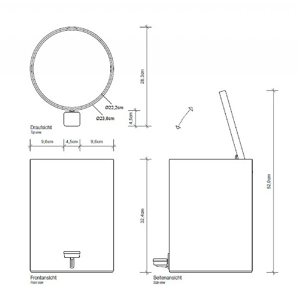 Decor Walther Round Pedal Bin 4 Decor Walther Round Pedal Bin - Image 2