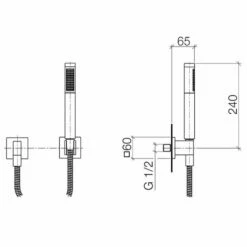 Dornbracht Wall-Mounted Hand Shower Set With Individual Rosettes -UK Bathroom Products Sales Store DO2780898000 4