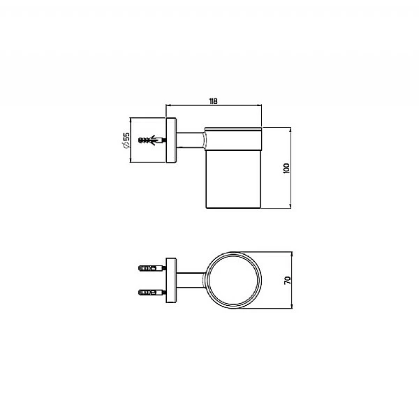 C.P. Hart Pacific Wall-Mounted Tumbler 4 C.P. Hart Pacific Wall-Mounted Tumbler - Image 2