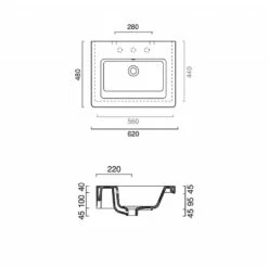 Catalano New Light Basin 620mm 9 Catalano New Light Basin 620mm -UK Bathroom Products Sales Store GINBA600NOLOGO 4