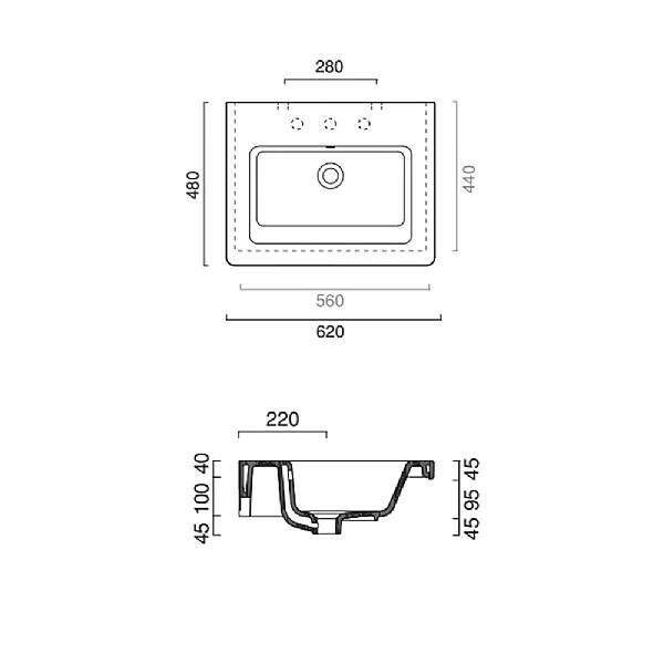 Catalano New Light Basin 620mm 6 Catalano New Light Basin 620mm - Image 4
