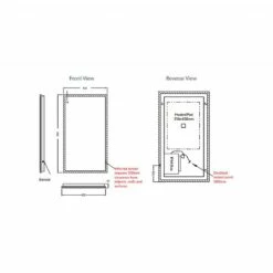 C.P. Hart Glow LED Demisting Mirror 450x800mm -UK Bathroom Products Sales Store GL8045MIR2018 4
