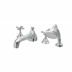 C.P. Hart Original 4-Piece Bath Shower Mixer Low Spout