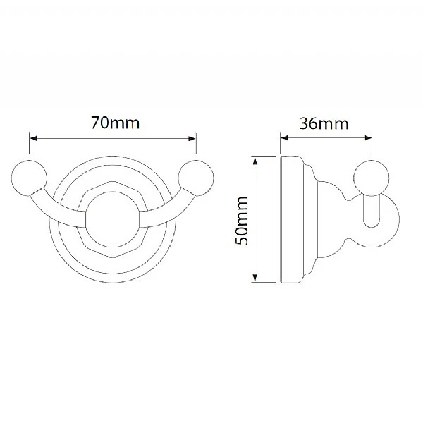 C.P. Hart Original Double Robe Hook 5 C.P. Hart Original Double Robe Hook - Image 3