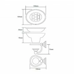 C.P. Hart Original Soap Dish 9 C.P. Hart Original Soap Dish -UK Bathroom Products Sales Store GROR6928CP 4