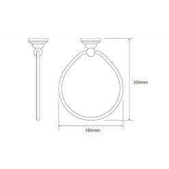 C.P. Hart Original Towel Ring -UK Bathroom Products Sales Store GROR6935CP 4