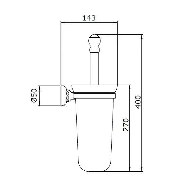 C.P. Hart Original Wall-Mounted Toilet Brush 4 C.P. Hart Original Wall-Mounted Toilet Brush - Image 2