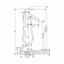AXOR Starck Freestanding Bath Shower Mixer With Pin Handle 7 AXOR Starck Freestanding Bath Shower Mixer With Pin Handle -UK Bathroom Products Sales Store HG10456000 4