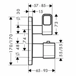 AXOR Urquiola Shower Valve With Shut Off & Diverter 6 AXOR Urquiola Shower Valve With Shut Off & Diverter -UK Bathroom Products Sales Store HG11733000 4