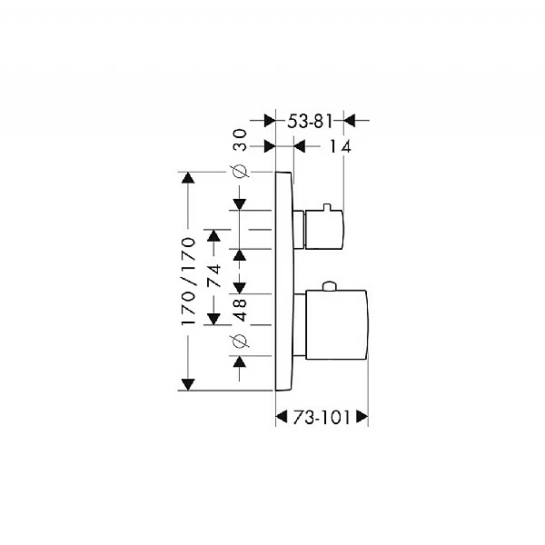 AXOR Citterio M Two Outlet Thermostatic Shower Valve 5 AXOR Citterio M Two Outlet Thermostatic Shower Valve - Image 3