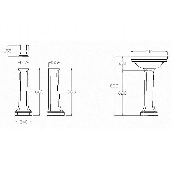 C.P. Hart London Small Pedestal 4 C.P. Hart London Small Pedestal - Image 2