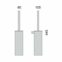 Legato Wall-Mounted Toilet Brush Holder -UK Bathroom Products Sales Store LEB6227CP 4