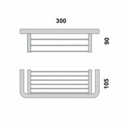 Legato Shower Basket -UK Bathroom Products Sales Store LEB6232CP 4