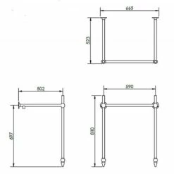 C.P. Hart London Basin Stand To Suit 695mm Basin 9 C.P. Hart London Basin Stand To Suit 695mm Basin -UK Bathroom Products Sales Store LOBSSCP 4
