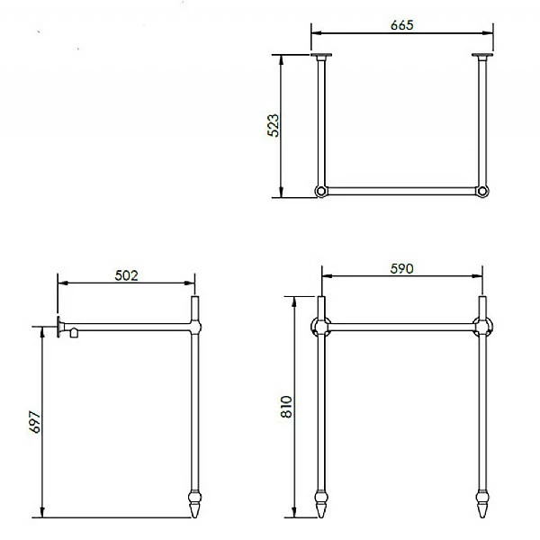 C.P. Hart London Basin Stand To Suit 695mm Basin 6 C.P. Hart London Basin Stand To Suit 695mm Basin - Image 4
