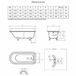 C.P. Hart Roll Top Freestanding Bath 7 C.P. Hart Roll Top Freestanding Bath -UK Bathroom Products Sales Store NSRO1577PWW 4
