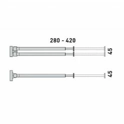 Plus Extending Towel Rail -UK Bathroom Products Sales Store PLW4914CP 4