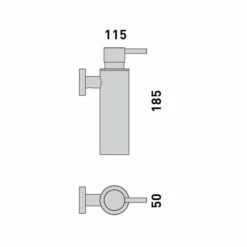 Plus Wall-Mounted Soap Dispenser 5 Plus Wall-Mounted Soap Dispenser -UK Bathroom Products Sales Store PLW4981CP 4