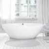 Stone One Small Freestanding Bath 2 Stone One Small Freestanding Bath -UK Bathroom Products Sales Store STNSFSBRIW