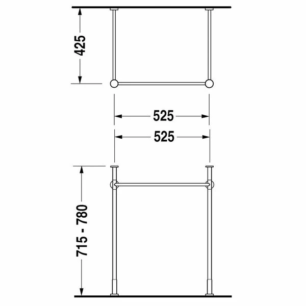 Duravit Vero Basin Stand 600mm 4 Duravit Vero Basin Stand 600mm - Image 2
