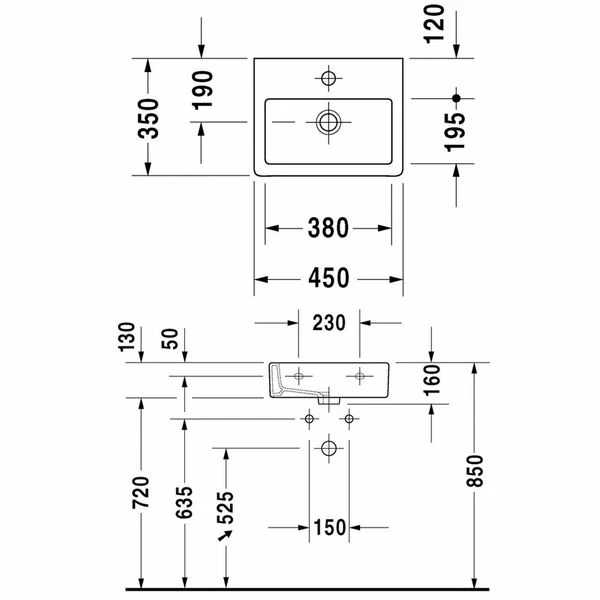 Duravit Vero Handbasin 4 Duravit Vero Handbasin - Image 2