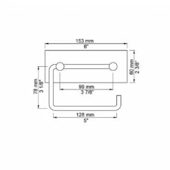 Vola T12 Toilet Roll Holder With Back Plate 7 Vola T12 Toilet Roll Holder With Back Plate -UK Bathroom Products Sales Store VOT12CP 4