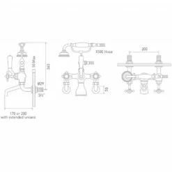 Original Bath And Shower Mixer - Wall Mounted 5 Original Bath And Shower Mixer - Wall Mounted -UK Bathroom Products Sales Store XSORIBSMCPwall 4