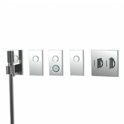 Switch Concealed Thermostatic Valve With Rain-Jet Handshower Control, Body Jet Control And Two Single On/Off Controls