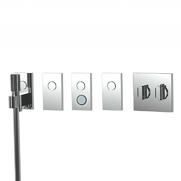 Switch Concealed Thermostatic Valve With Rain-Jet Handshower Control, Body Jet Control And Two Single On/Off Controls 3 Switch Concealed Thermostatic Valve With Rain-Jet Handshower Control, Body Jet Control And Two Single On/Off Controls