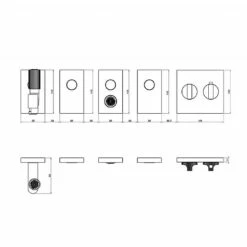 Switch Concealed Thermostatic Valve With Rain-Jet Handshower Control, Body Jet Control And Two Single On/Off Controls 7 Switch Concealed Thermostatic Valve With Rain-Jet Handshower Control, Body Jet Control And Two Single On/Off Controls -UK Bathroom Products Sales Store XSZCPHSWKIT5949CP 4