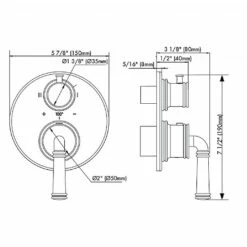 Franz Viegener Classic Concealed Thermostatic Valve With Two Way Diverter 5 Franz Viegener Classic Concealed Thermostatic Valve With Two Way Diverter -UK Bathroom Products Sales Store XSZFV227K30CP 4