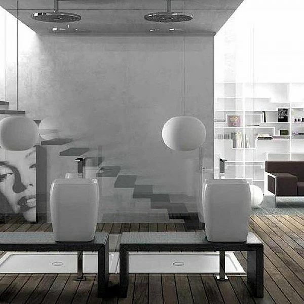 Cielo Shui Half Pedestal Washbasin 4 Cielo Shui Half Pedestal Washbasin - Image 2