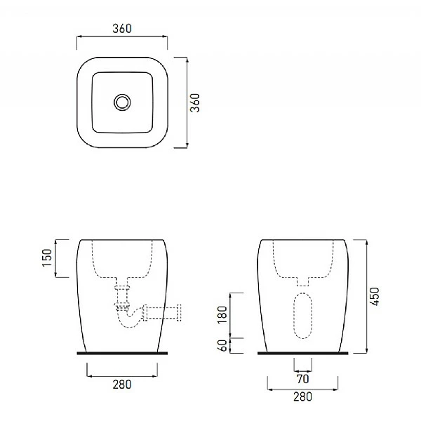 Cielo Shui Half Pedestal Washbasin 5 Cielo Shui Half Pedestal Washbasin - Image 3