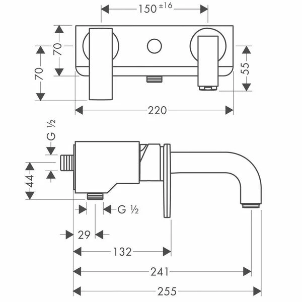 AXOR Citterio Single Lever Exposed Bath Shower Mixer 4 AXOR Citterio Single Lever Exposed Bath Shower Mixer - Image 2