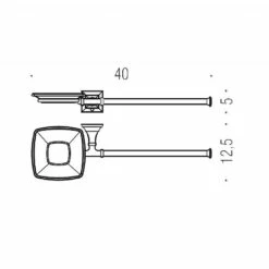 Portofino Soap Dish & Towel Rail 400mm 5 Portofino Soap Dish & Towel Rail 400mm -UK Bathroom Products Sales Store ZCLA3274DXCP 4