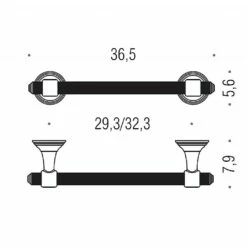Colonial Towel Holder 365mm -UK Bathroom Products Sales Store ZCO3309CP 4