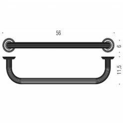 Colonial Large Bath Grab Bar 560mm -UK Bathroom Products Sales Store ZCO33374CP 4