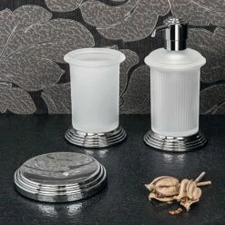 Colonial Freestanding Glass Tumbler -UK Bathroom Products Sales Store ZCO3341CP 2