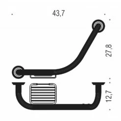 Colonial Bath Grab Bar & Soap Dish 437mm -UK Bathroom Products Sales Store ZCO3375CP 4