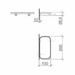 Dornbracht Wall-Mounted Shelf 200mm (Grid Element Sold Separately) -UK Bathroom Products Sales Store ZDO8348197000 4