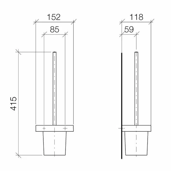 Dornbracht Lulu Wall-Mounted Toilet Brush Holder 4 Dornbracht Lulu Wall-Mounted Toilet Brush Holder - Image 2