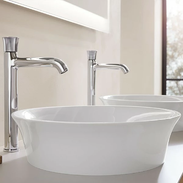 Duravit White Tulip Round Furniture Washbasin 500mm 4 Duravit White Tulip Round Furniture Washbasin 500mm - Image 2